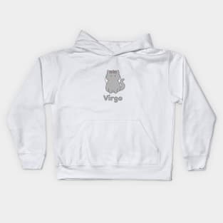 Virgo Cat Zodiac Sign with Text Kids Hoodie